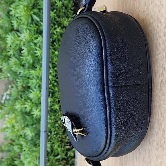 J. Crew Black circle bag in Italian leather with initials with Lock and keys - Picture 6 of 15